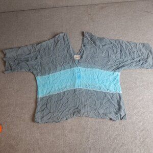 Gypsy 05 Womens Top Large Blue Sheer V-Neck